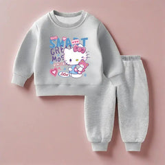Sanrio printemps automne enfants décontracté à manches longues sweat ensembles filles garçons pull + pantalon 2 pièces costume enfants Sport vêtements ensembles