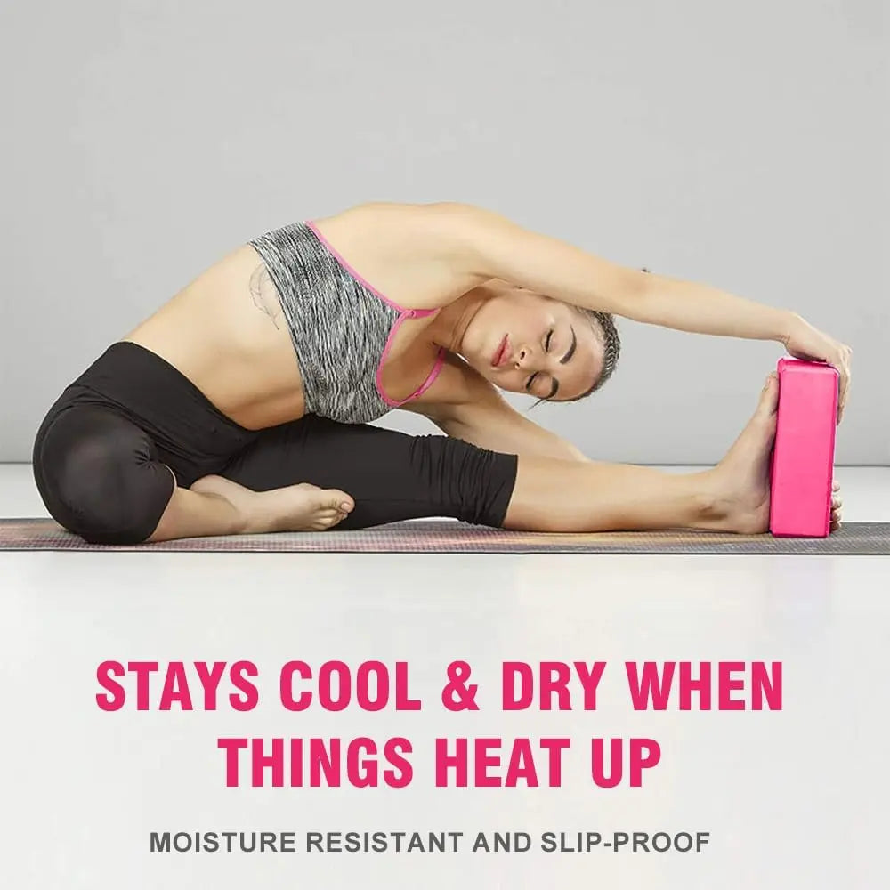 Blocs de Yoga haute densité 1 pièce, briques de Fitness d'entraînement en mousse EVA, blocs de gymnastique antidérapants à poignée extensible Pilates, gymnastique