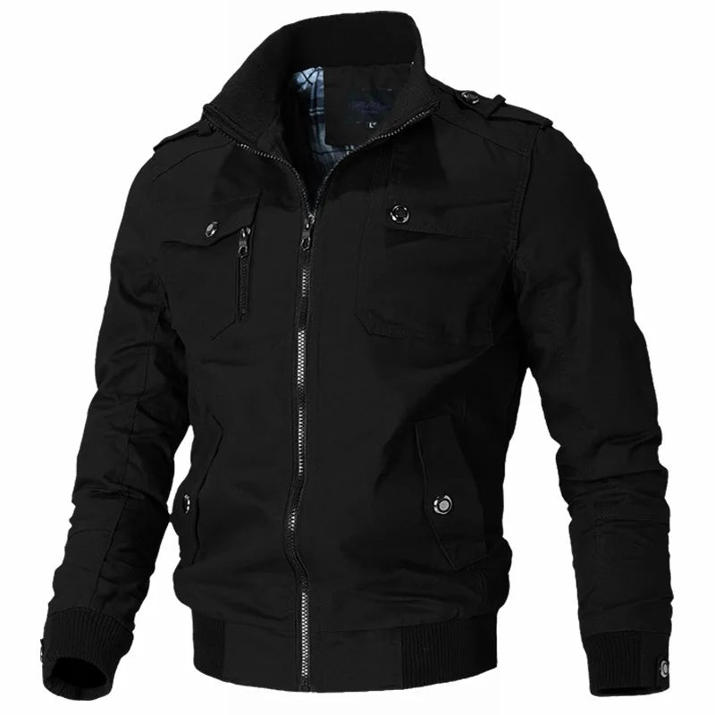 Bomber veste hommes mode décontracté coupe-vent veste manteau hommes 2024 printemps automne nouveaux vêtements d'extérieur chauds solide Stand mince veste hommes