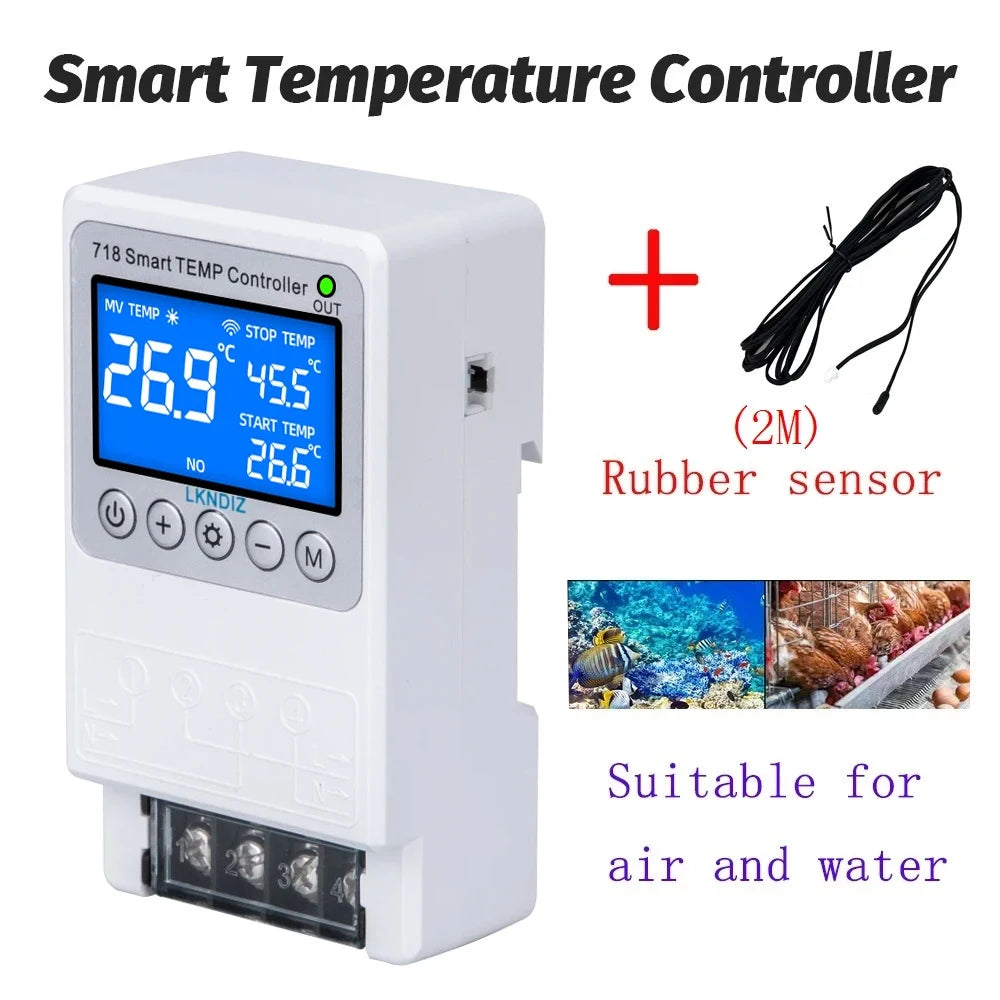 Contrôleur WIFI intelligent de température, Thermostat Constant, interrupteur de contrôle de synchronisation, contrôle du Cycle, Option de tête de capteur Multiple
