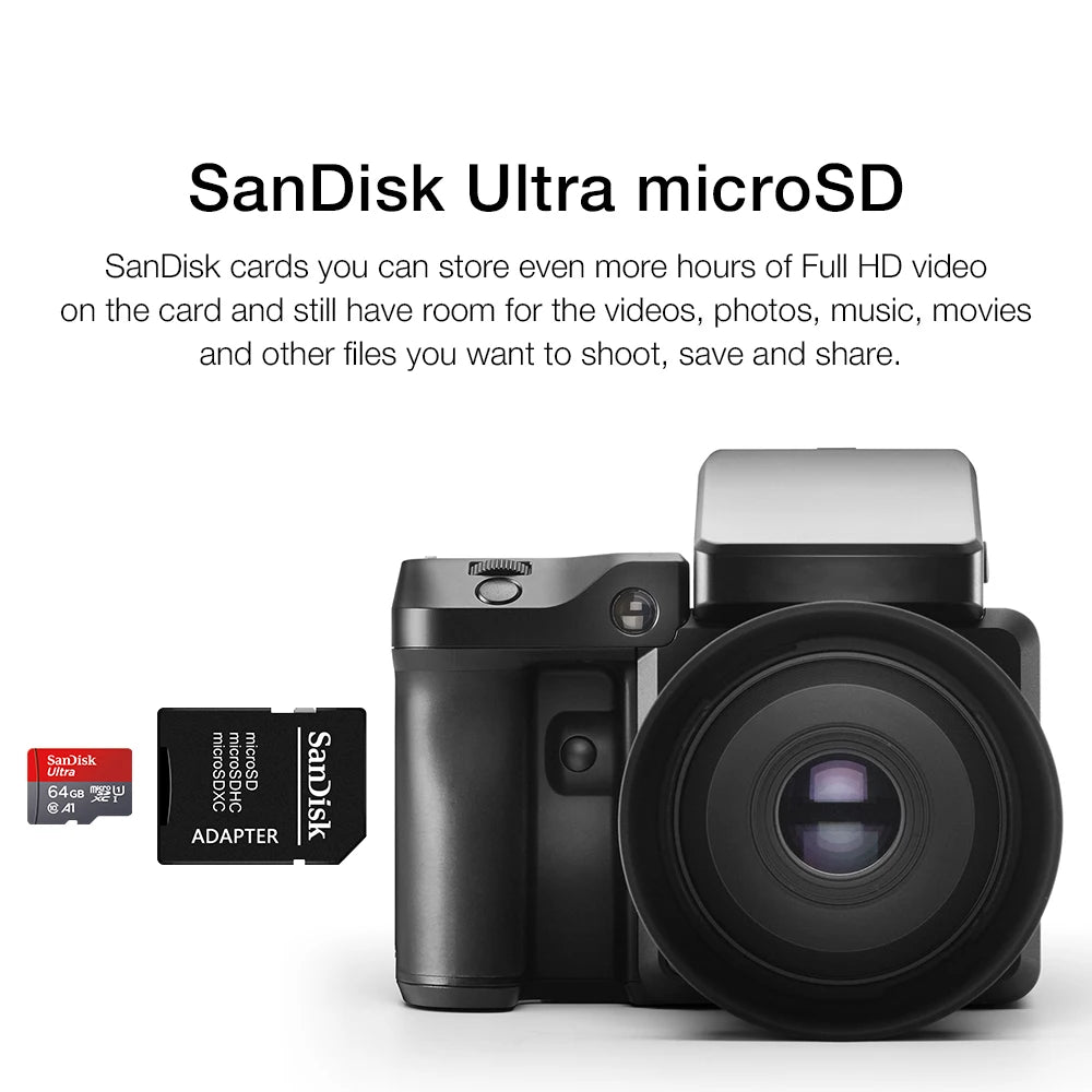 Sandisk carte Micro SD Ultra 32G 64G 256G carte mémoire 1 to C 10 512G Original 128G carte Flash Trans pour Smartphone bureau Nintend