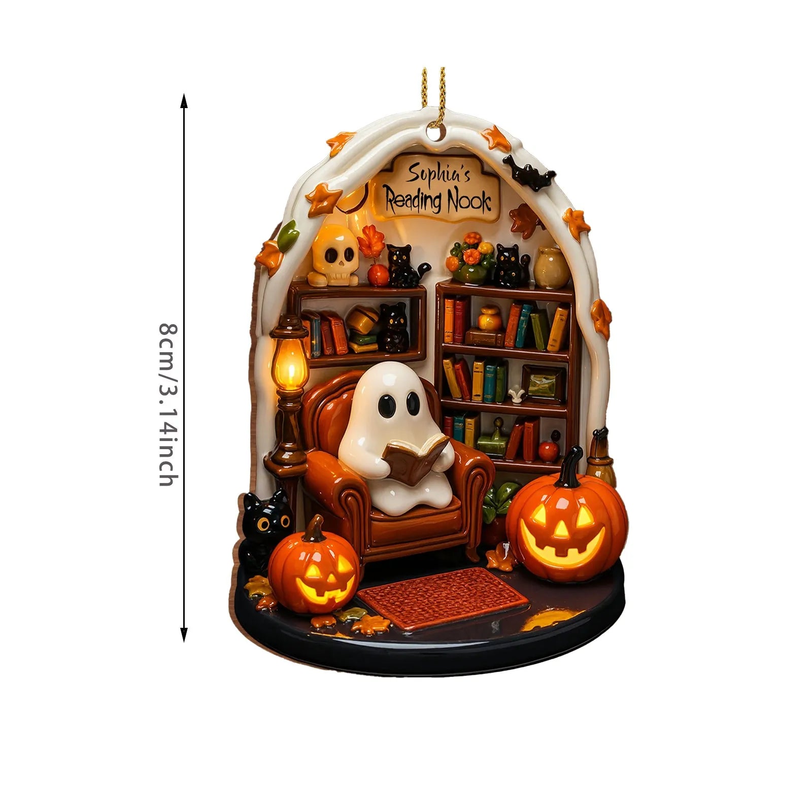 New Halloween Ghost Reading 2D Flat Ornaments Festival Atmosphere Theme Party Decorative Supplies Creative Home Decoration Accessory