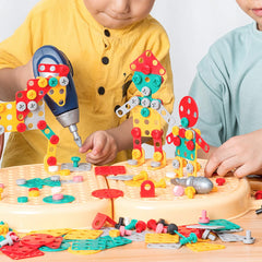 Perceuse électrique pour enfants, boîte à outils, jeux de perçage, Puzzle éducatif, jouet pour garçons, Puzzle à vis Montessori, jouets de jeu de simulation pour enfants