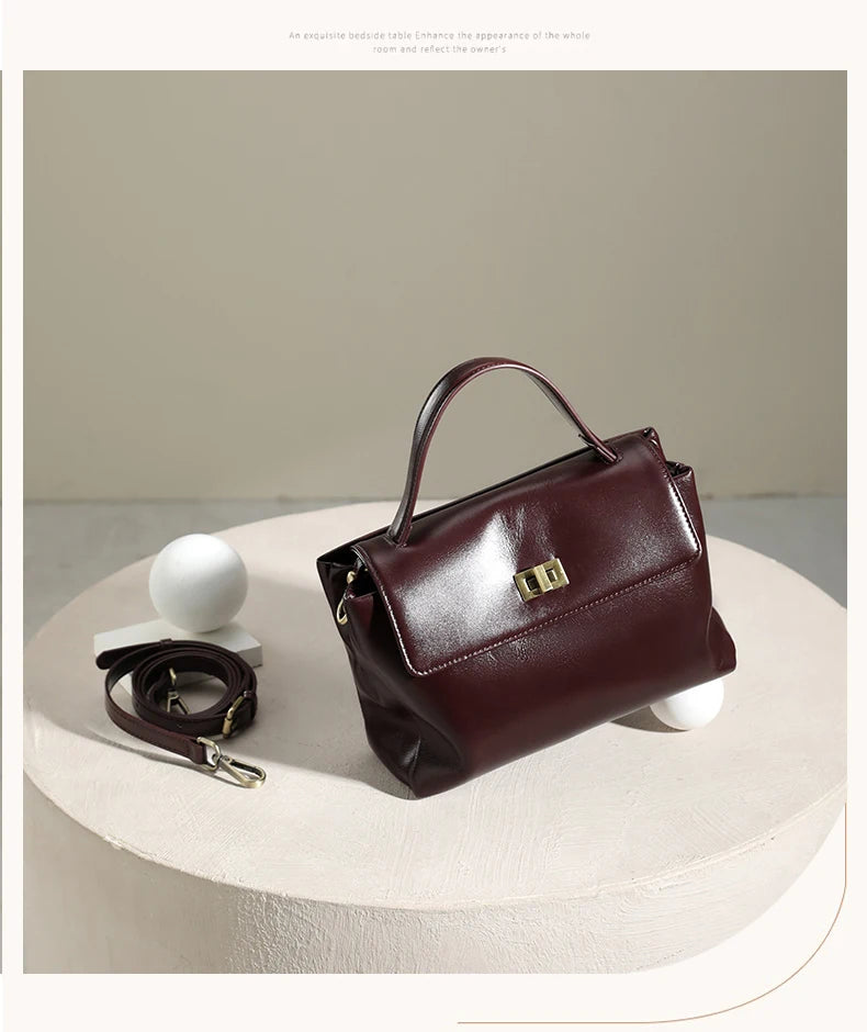 Sac fourre-tout en cuir de vachette véritable pour femme, sac à main en cuir souple pour femme, sacs à bandoulière à la mode, designer de luxe, initié féminin