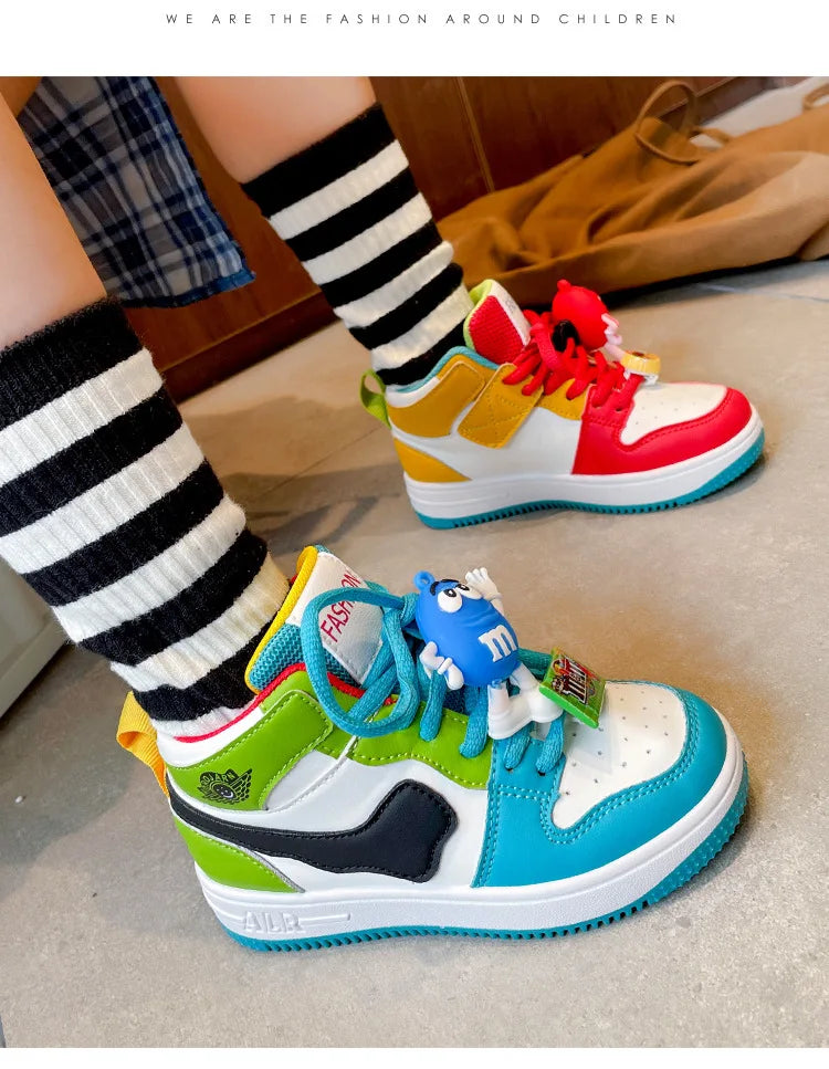 Nouveaux enfants chaussures décontractées quatre saisons enfants unique Sneaker canards mandarins basket-ball chaussures de sport garçons filles Sneaker conseil chaussures