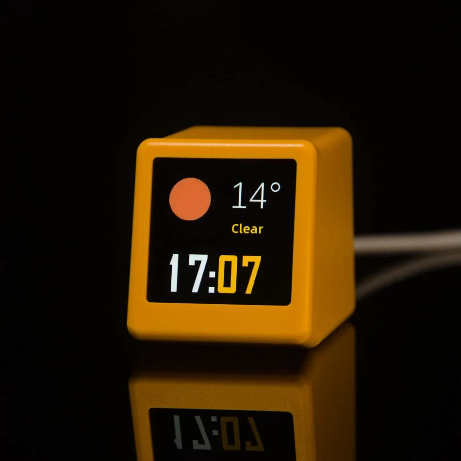 Petit réveil portable intelligent WiFi, station météo, affichage de la température et de l'humidité, horloge, décoration de bureau