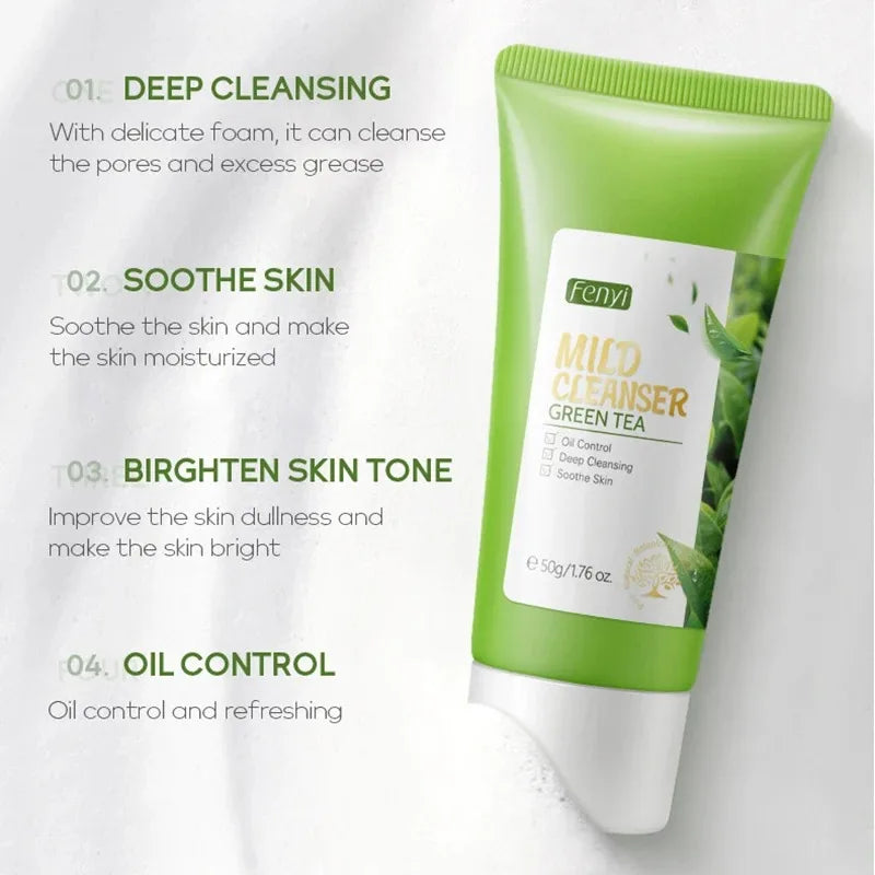 Nettoyant pour le visage à la vitamine C, nettoyage en profondeur, hydratant, élimination des points noirs, soins de la peau, mousse de lavage du visage, soins pour la peau