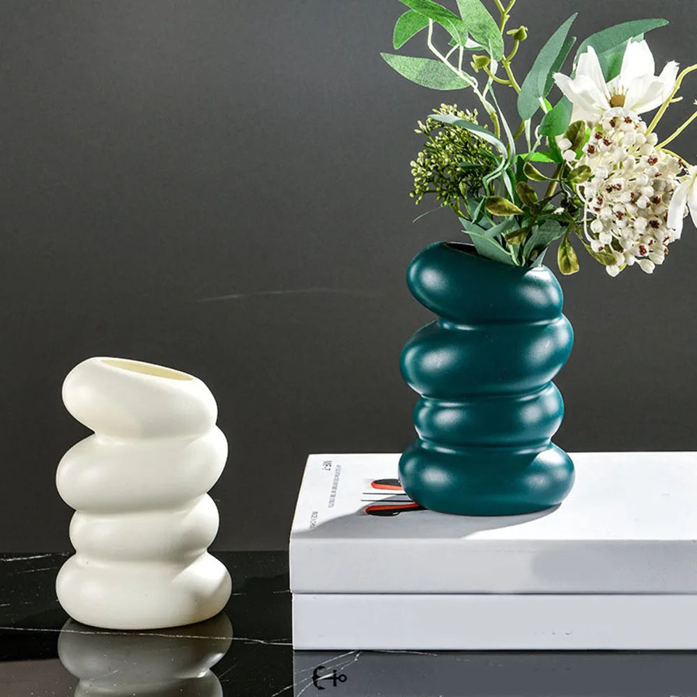Vase à fleurs nordique, décoration de salle, décoration de maison moderne, accessoires d'intérieur, ornement de chambre à coucher, Table de jardin, Vase décoratif pour plantes