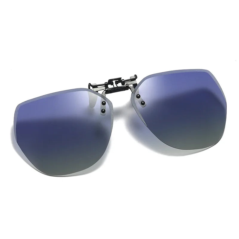 Lunettes de soleil polarisées à clipser pour hommes et femmes, lunettes de soleil rabattables, lunettes de conduite photochromiques, vision nocturne miroir, lunettes de pêche