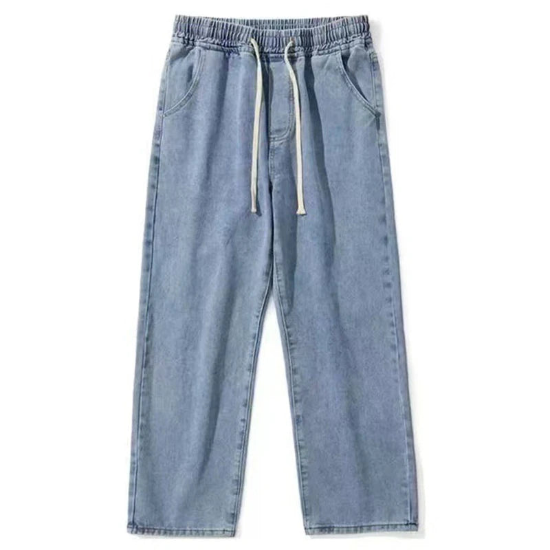 Boyfriend Vintage mode droite décontracté ample Denim Cargo pantalon hommes concepteur imprime étoile jean Streetwear ample jambe large jean
