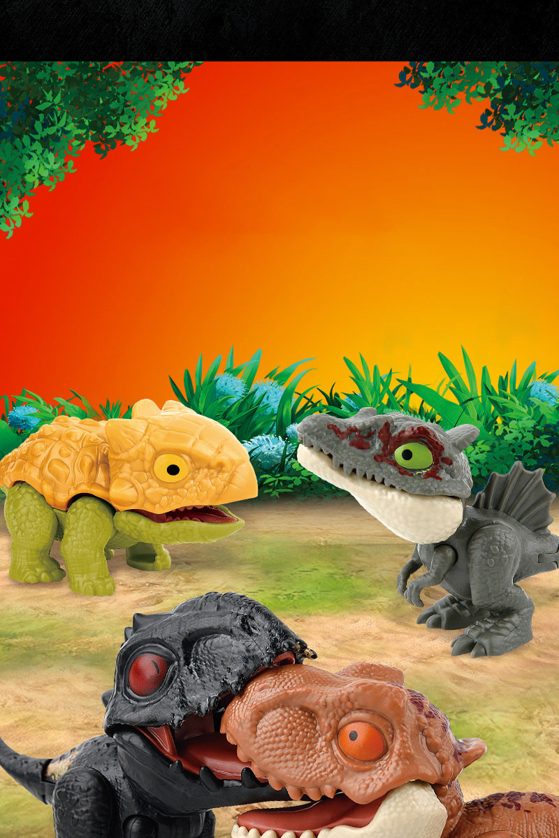 Jouets de dinosaure à doigt pour enfants, Mini modèle d'animaux de tyrannosaure créatifs et amusants, jouet d'interaction pour enfants, cadeaux