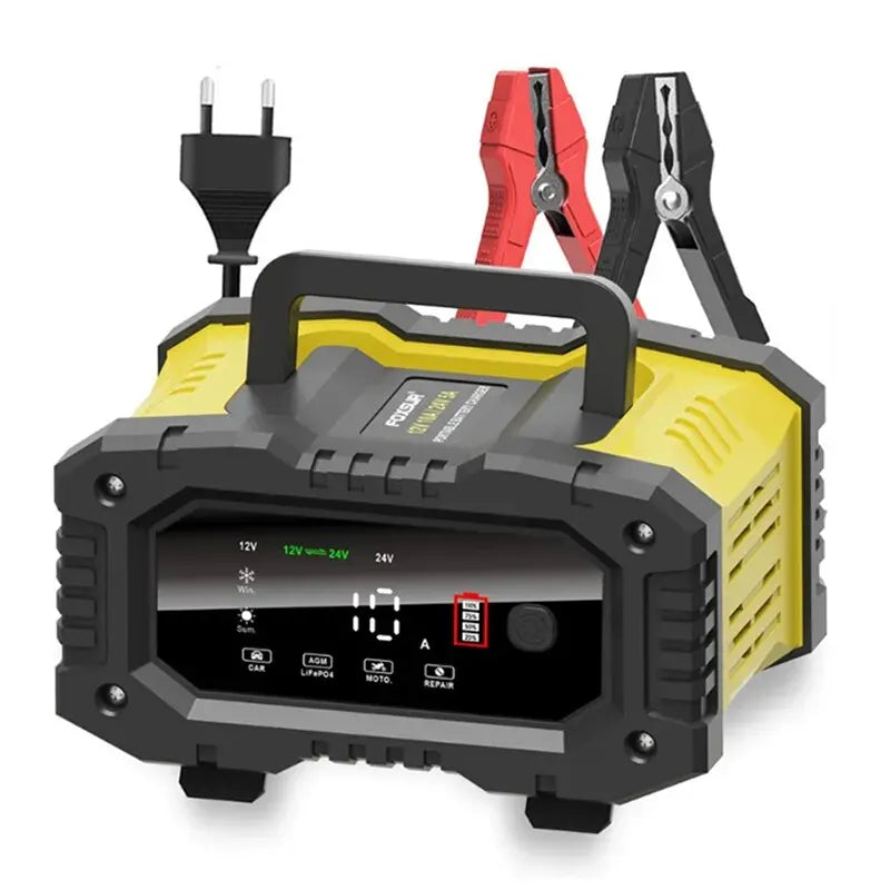 Chargeur de batterie intelligent pour voiture et moto, chargeurs de batterie au lithium, AGM GEL, plomb-acide, veFePO4, 20A, 10A, 12V, 24V