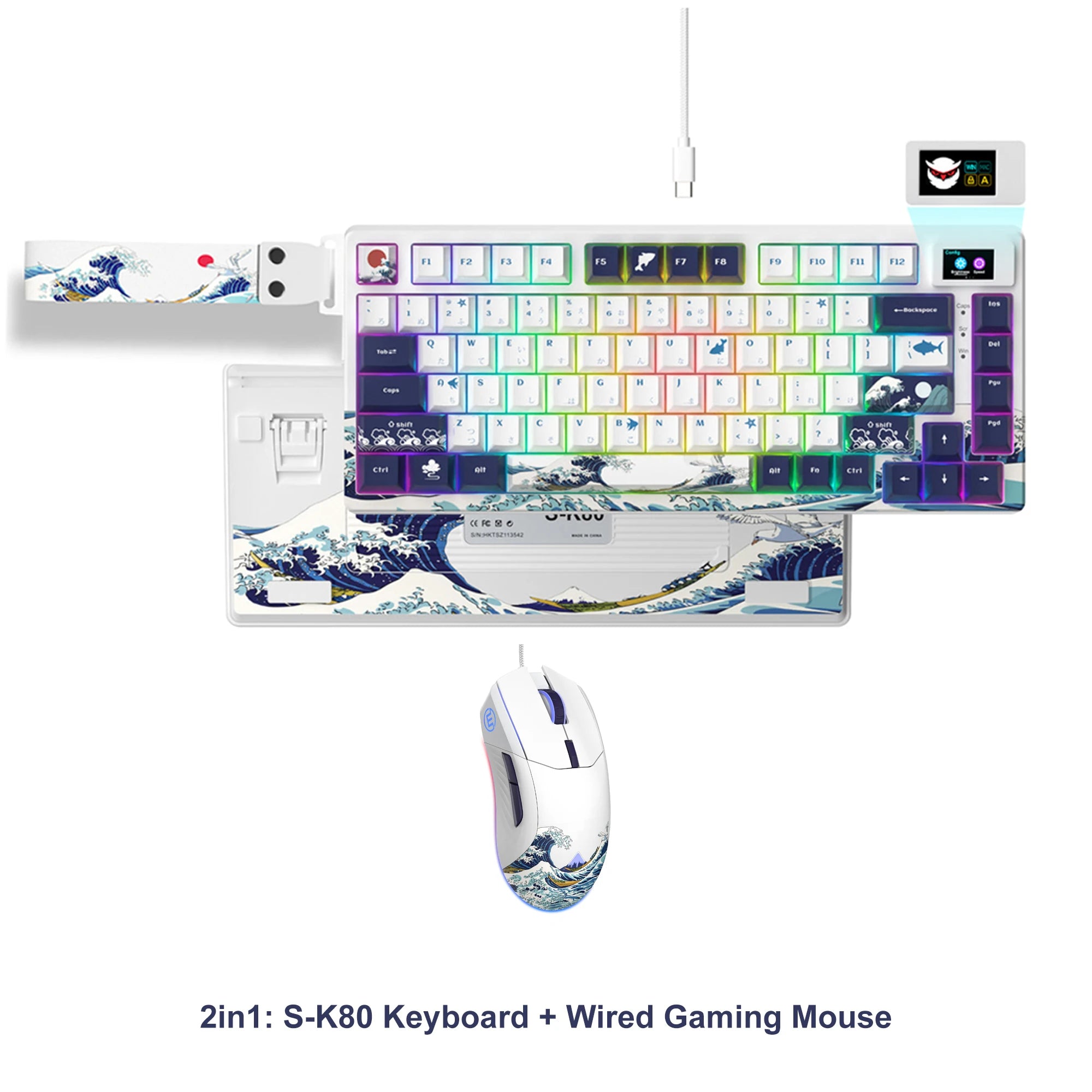 Womier S-K80 75% clavier avec écran OLED couleur clavier de jeu mécanique échange à chaud clavier joint montage rvb clavier personnalisé