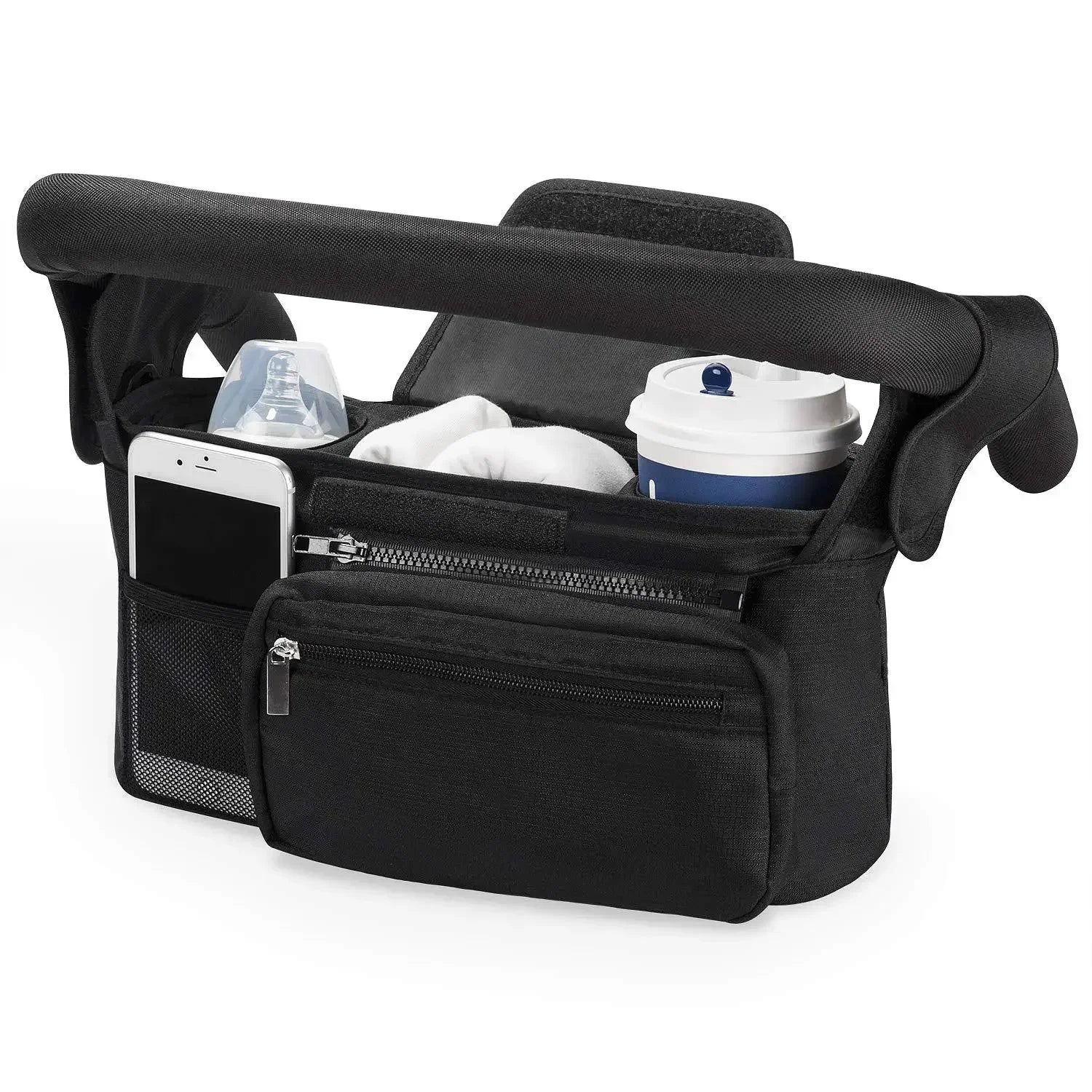 Sac de rangement pour poussette de bébé, sac suspendu de voyage de grande capacité, sac pour maman, porte-bouteille de téléphone, sacs à couches, accessoires de poussette pour bébé