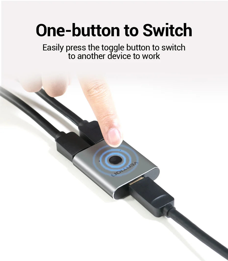 Vention HDMI commutateur 4K 60Hz bi-direction 2.0 commutateur HDMI 1x2/2x1 adaptateur pour PS4/5 Xiaomi TV Box 8K HDMI 2.1 répartiteur