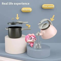 Ensemble de jeu de cuisine pour enfants, jouets de cuisine, ensemble de jeu pour les tout-petits, casseroles, cadeau