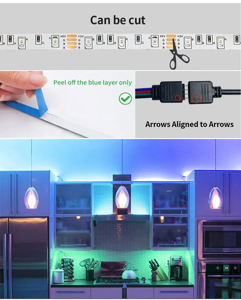 5M USB Led Bande Lumières RGB 2835 60 LED Bluetooth APP Contrôle Luces Led Flexible Diode Décoration Pour Salon Lampe Ruban