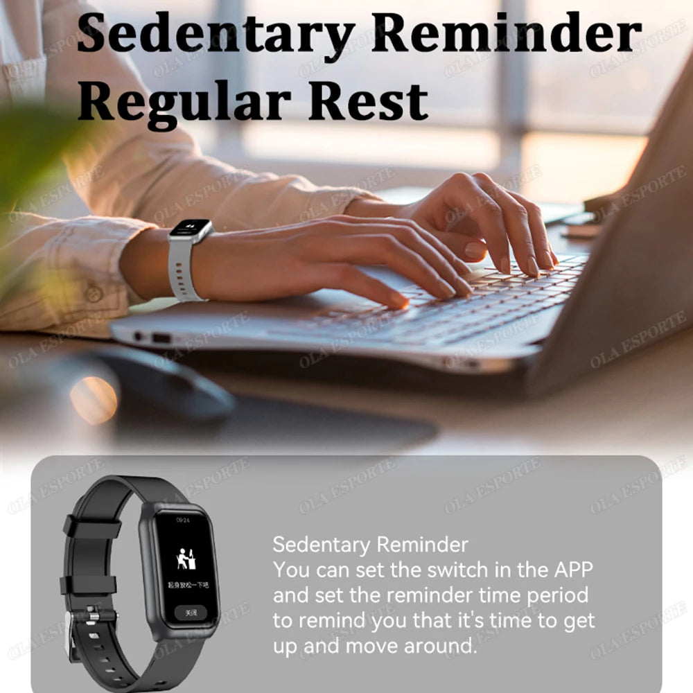Nouveau écran incurvé montre intelligente 2025 pour montre de santé fréquence cardiaque sang oxygène/pression moniteur de sommeil sport étanche Smartwatch