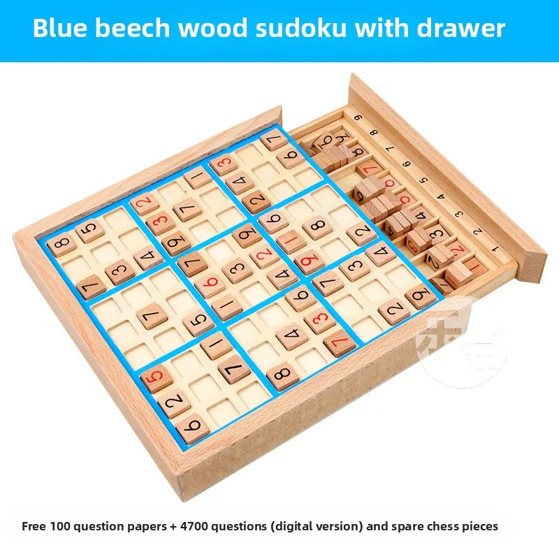 Jeu d'échecs en bois Sudoku Jiugongge, élèves du primaire, pensée logique, Puzzle pour enfants, jeu de société, jouet avec