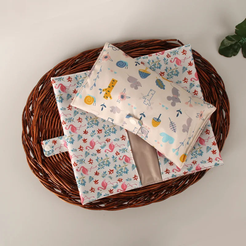 Serviettes hygiéniques antidérapantes, 5 pièces, doublure en graphène, tissu en coton, serviettes hygiéniques respirantes et lavables pour femmes, période avec sac humide