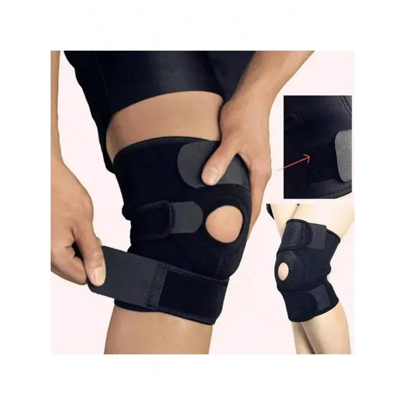 Genouillère réglable et respirante (sans stabilisateurs latéraux) – Pour l'entraînement physique et le soulagement de la douleur au genou
