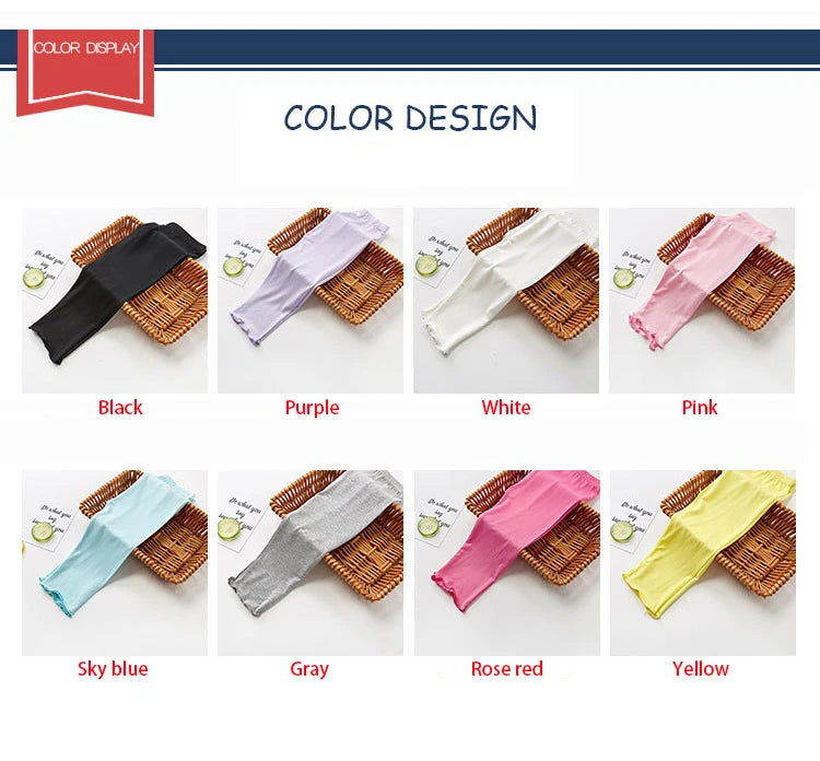 Leggings d'été à volants en coton modal pour fille de 2 à 12 ans, vêtements pour enfants, pantalons courts, nouvelle collection