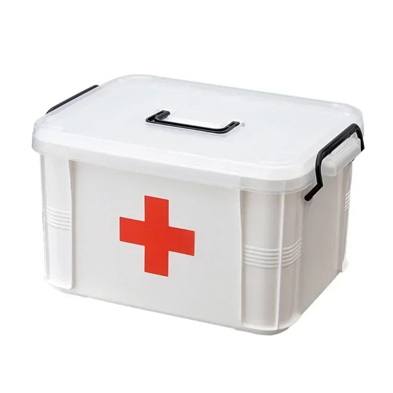 Trousse de premiers secours, boîte de rangement de médicaments, boîte d'urgence Portable, boîtes à médicaments domestiques à Double couche, Kit médical, organisateur de rangement