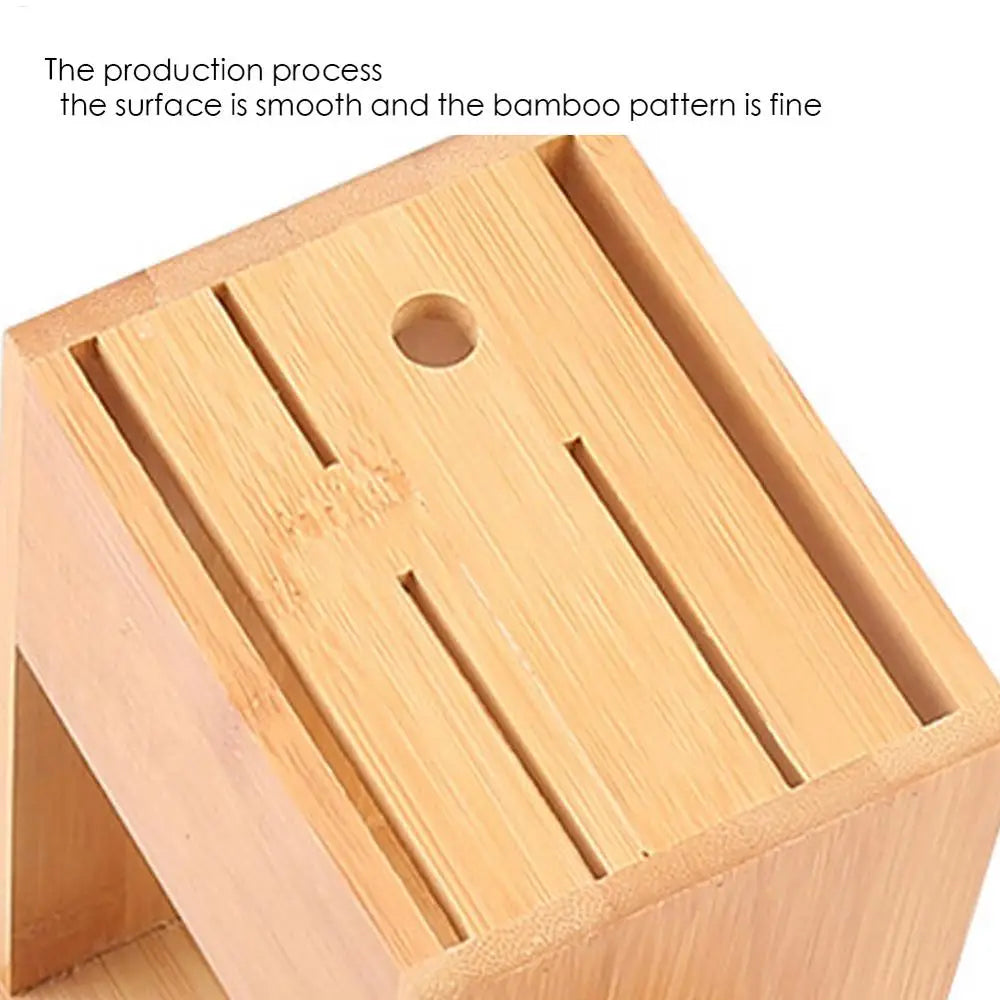 Support de bloc de couteaux en bambou pour la cuisine, support de coupe multifonctionnel, support de rangement de couteaux multifonctionnel pour fournitures de cuisine