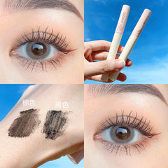 Mascara imperméable et sans maquillage, base allongée, cryptée, mince, bouclée et durable sans bavure