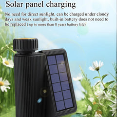 Tuya Smart WiFi Watering Timer, Solar Powered Drip Irrigation System, Built-in Water Flow Recorder, Water Controller