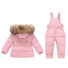 OLEKID 2025 hiver enfants fille doudoune enfant en bas âge fille combinaison 2 pièces ensemble de vêtements 1-5 ans enfants bébé filles vêtements d'extérieur vêtements de neige