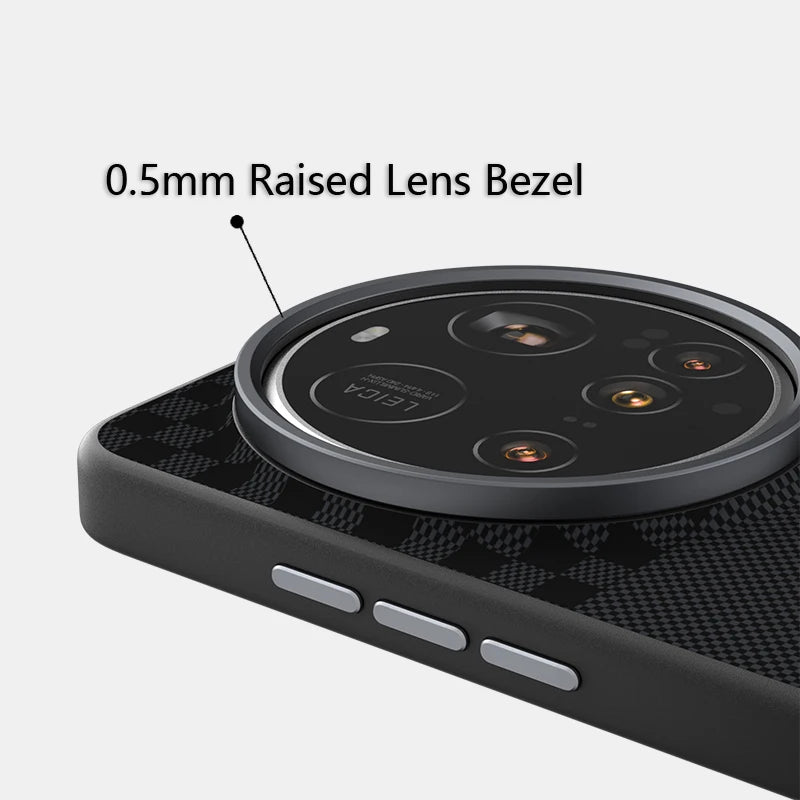 Magsafe case for Xiaomi 15 Ultra, slim, rigid, magnetic, wireless charging, carbon fiber, penguin, leather case, metal lens case