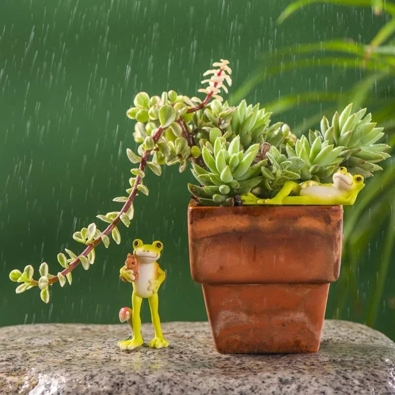Simulation de fée de grenouille animale, Mini ornement en résine, décoration de jardin, Figurines miniatures, Micro paysage, Terrarium, cadeau artisanal