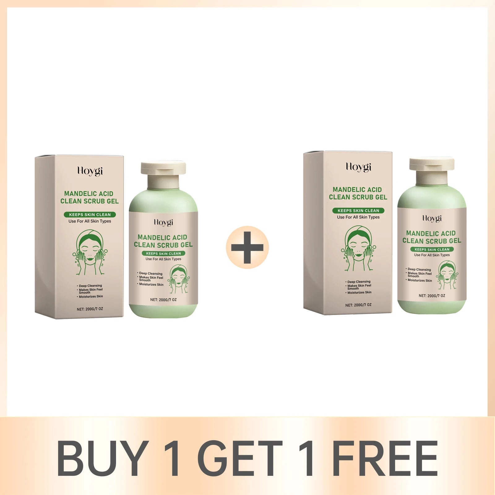 Gel de gommage corporel à l'acide mandélique, nettoyage doux des pores, exfoliant, dissolvant de peau morte, lissant, réduit la sécheresse, nettoyage en profondeur