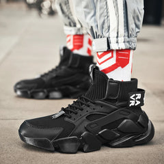 Chaussures pour hommes nouveau haut de gamme Beige hommes baskets grosses hommes chaussures rehausser la mode décontracté grande taille amortissement chaussures de Tennis Zapatillas