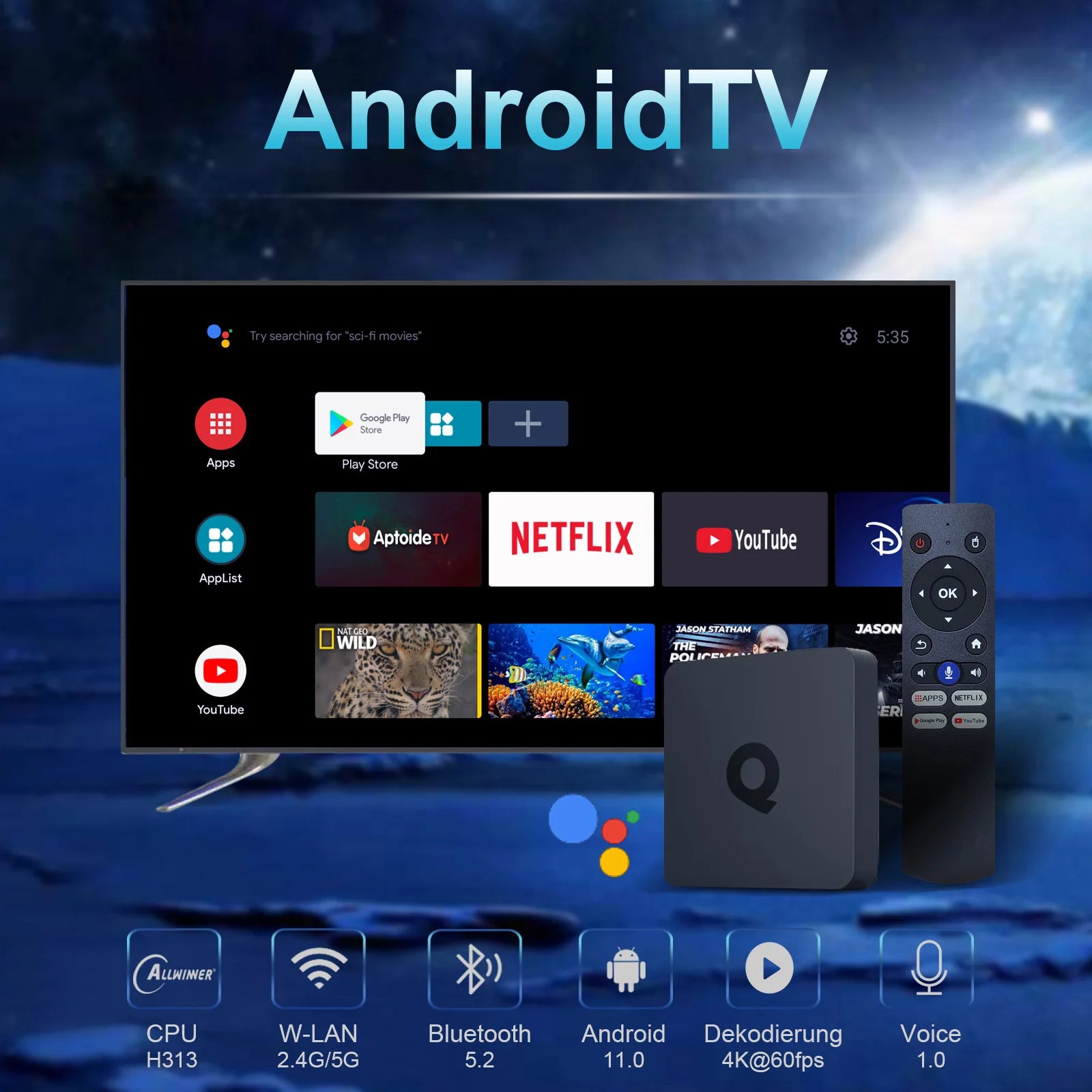 IOTWE T95Q 8K Support Android13.0 TV Box 4GB+16/32/64/128GB 2.4G/5G WIFI Smart Media Player HDMI 5G 60Hz OVP AV NEW TV Set-Top Box