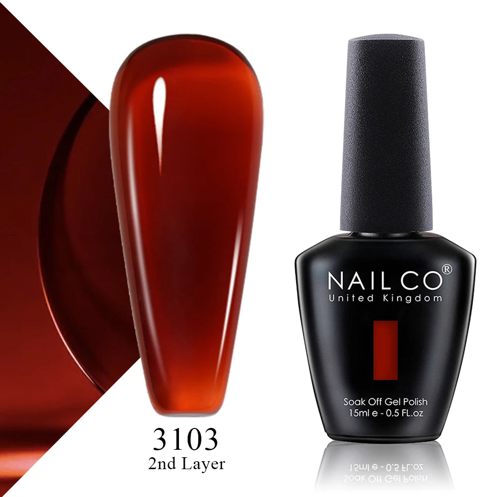 NAILCO 15ml Vernis à ongles Gel Vernis Semi Permanent UV Gel Vernis manucure Vernis Nail Art Nude Gel Poliish