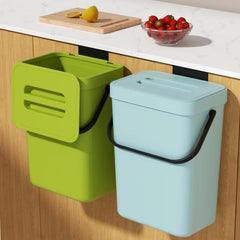 Poubelle de cuisine, petit poubelle de compost de comptoir avec couvercle, récipient de sucettes alimentaires sans odeur, poubelle murale