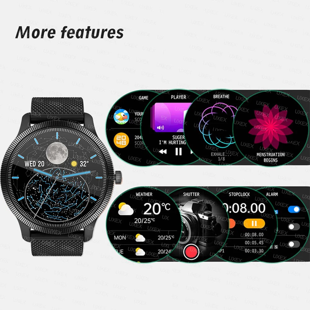 2025 nouvelle montre intelligente d'affaires hommes 1.3 HD 360*360 AMOLED traqueur de santé offres de photos personnalisées aujourd'hui cadeau Assistant vocal montre mâle