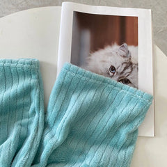 Women's warm, thick velvet pajama set, sweater and pants, bedding sets, warm, smiling, monochrome, casual, autumn, 2 pieces