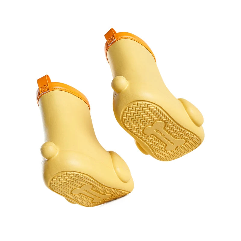 Chaussures de pluie pour chiots, bottes de pluie antidérapantes pour garçons et bébés, modèle féminin, couvre-chaussures en caoutchouc imperméable pour filles