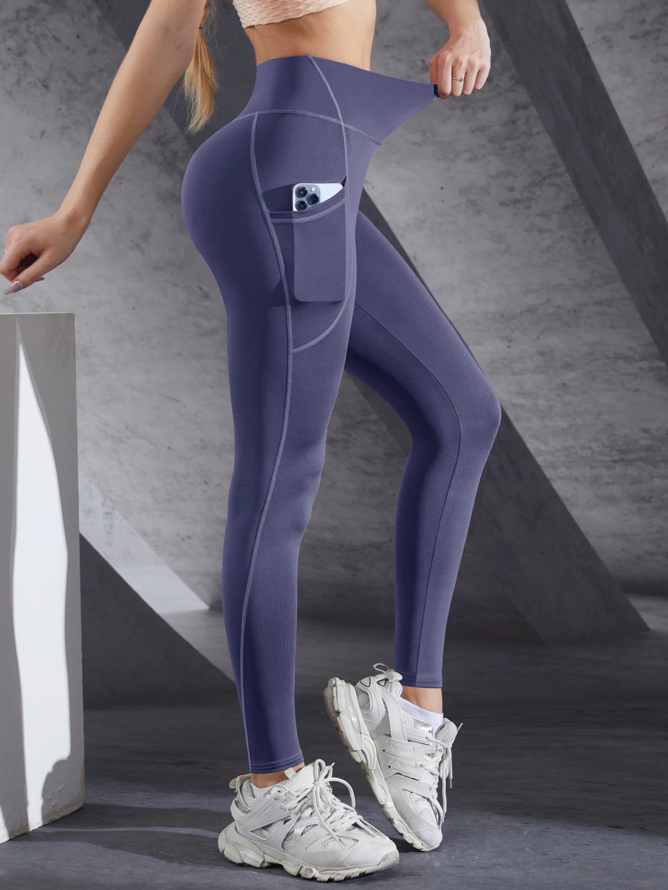 Leggings taille haute pour femmes, pantalons de Yoga extensibles, collants avec poches, Push Up, Fitness, course à pied, vêtements de sport, pantalons de couleur unie, nouvelle collection