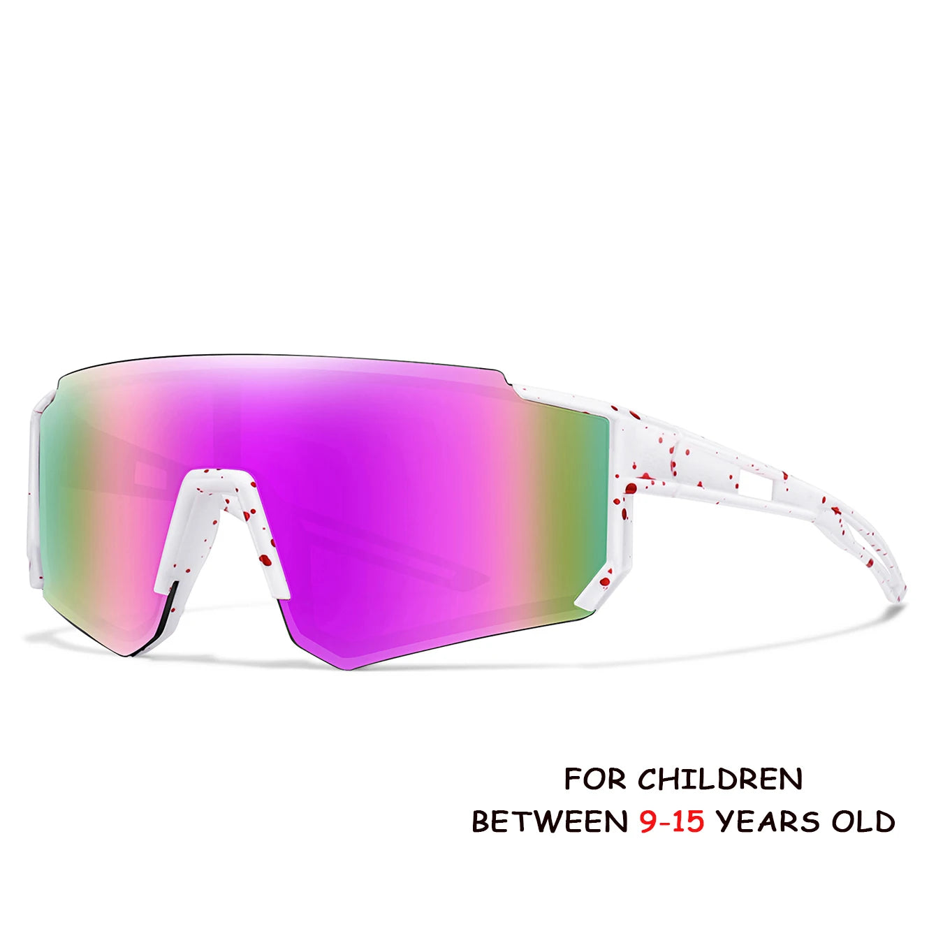 Âge 9-15 jeunes lunettes de cyclisme adolescents lunettes de soleil vtt vélo vélo lunettes de baseball enfants sports de plein air garçons filles UV400