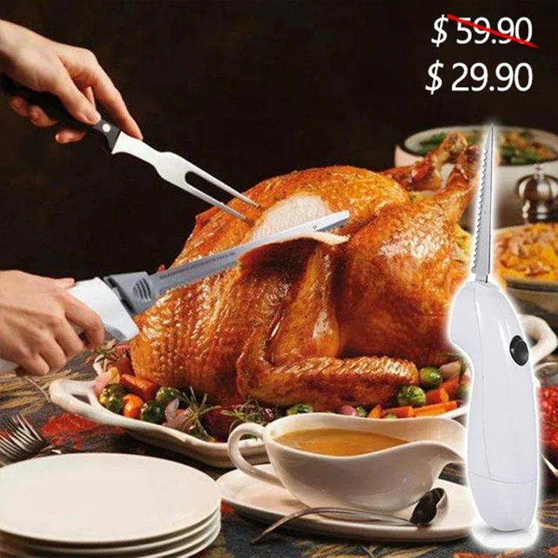 Couteau à steak électrique en acier inoxydable, outil de coupe sans fil, coupe facile, produits ménagers, portable, aste
