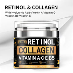 Crème anti-rides au rétinol instantané pour hommes, crème raffermissante au collagène, hydratante, blanchissante, vitamine C, produits éclaircissants pour la peau, 50ML