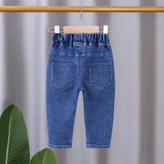 Bébé filles jean serré printemps automne filles suona Denim pantalon décontracté enfants Stretch pantalon évasé enfants vêtements for0-5 ans