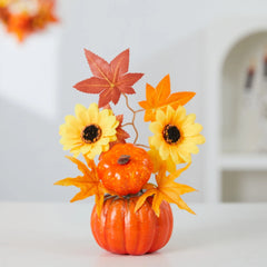 Décor de fête à thème d'automne, ornements de feuilles d'érable et de tournesol, Festival de récolte de bonsaï pour Thanksgiving, bricolage, joyeux Halloween, 2025