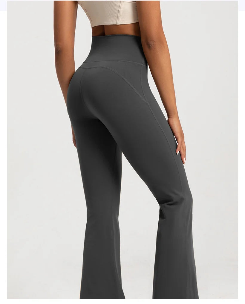 Premium Yoga Leggings, High-Waisted Slim Yoga Pants, Wide-Leg Breathable Bottoms, Casual Gym Sport Bell Leggings for Women