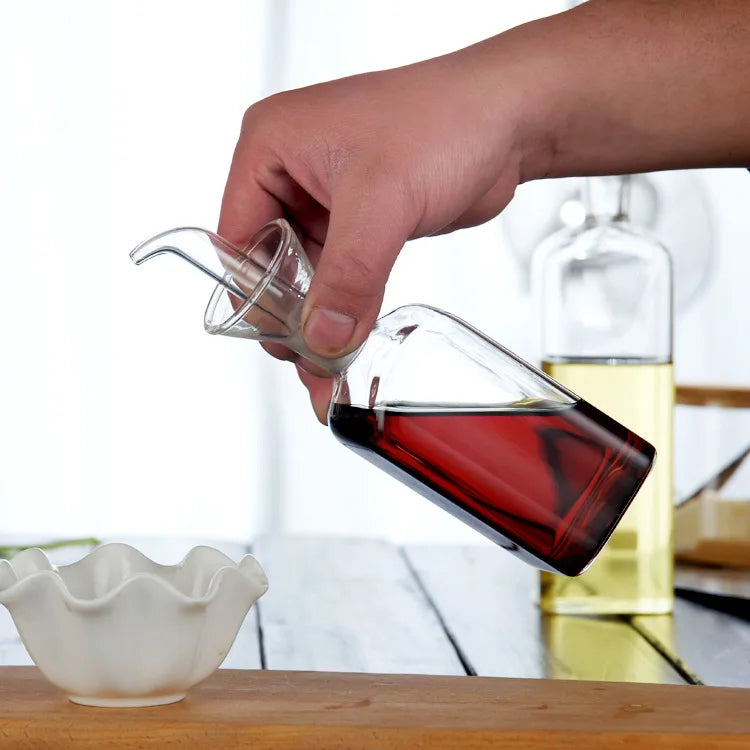 Pot d'huile en verre à haute teneur en Borosilicate, Pots d'huile et de vinaigre anti-fuite pour la cuisine, Pot de Sauce soja, réservoir d'huile, bouteille d'huile d'assaisonnement
