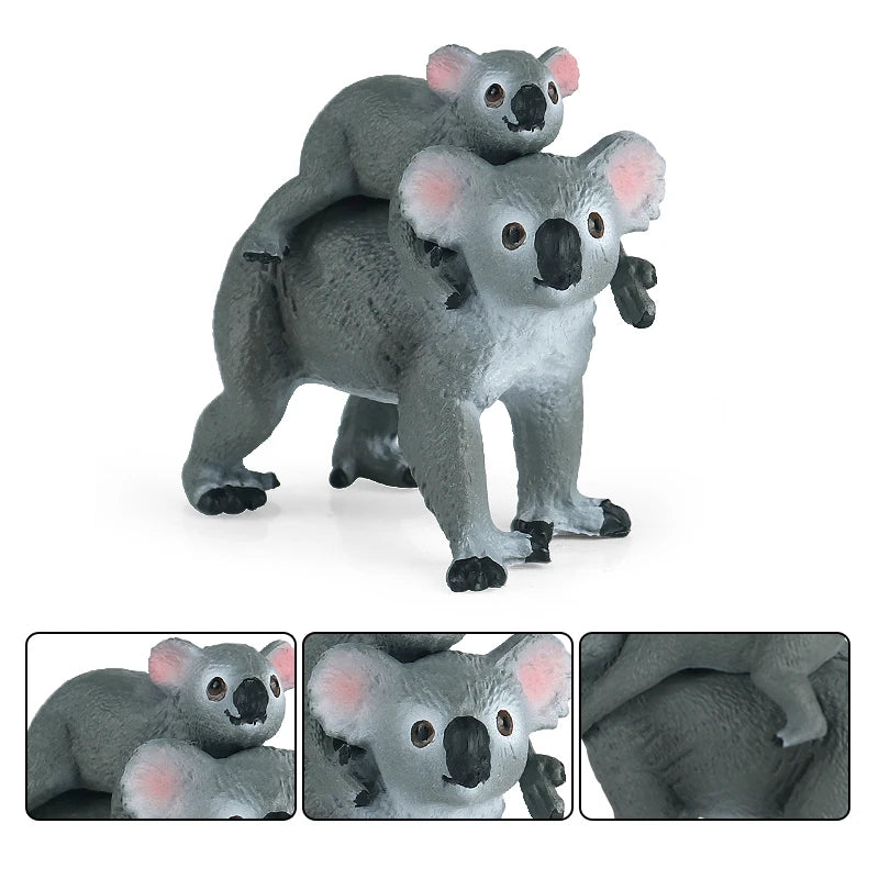 Classic Australian Wild Animals Kangaroos Koala Platypus Tasmanian Devil Echidna Cassowary Model Figurine Toy Child Gift